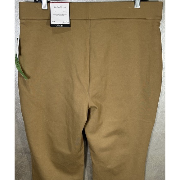 Rafaella Comfort Pants Womens Size 16 Petite High Rise Stretch Pockets NWT Brown - Picture 11 of 13